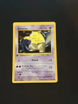 Pokemon TCG Drowzee 049/102 Base Set (Shadowless) 1st Edition NM - Image 1