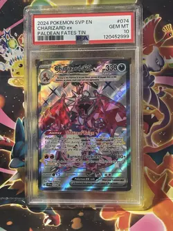 PSA 10 Charizard EX Holo Promo 074 GEM MT Sv Scarlet Pokemon TCG - Image 1