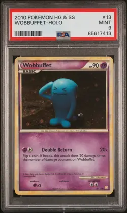 Pokemon PSA 9 MINT Wobbuffet 13/123 HeartGold & SoulSilver Holofoil 2010 Hg Ss - Image 1