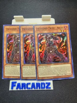 Yugioh!-(X3)-Unchained Twins-Aruha-Op24-En005-Super Rare-(VLP/NM) - Image 3