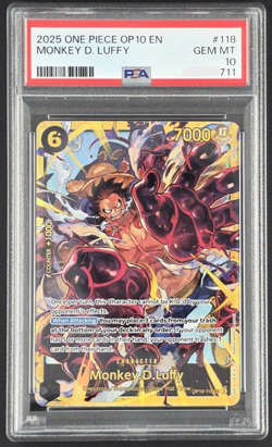 One Piece OP10-118 SEC Monkey D Luffy PSA10 English - Image 1
