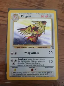 Pokemon Pidgeot TCG Holo Rare Card 14/130 Base Set 2 - Image 1