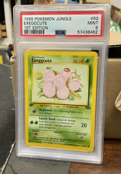 Exeggcute 1999 Pokemon Jungle 1st Edition 52/64 PSA MINT 9 Vintage Card Egg - Image 1