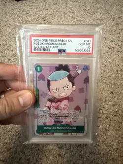 One Piece Card Game Kouzuki Momonosuke OP01-041 Alt Art Foil Rare 2024 PSA 10 - Image 1