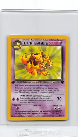 DARK KADABRA 39/82 - 1ST EDITION - Team Rocket - VINTAGE Pokemon Card - NM/LP - Image 1