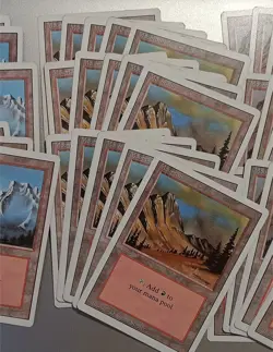 LOT of 45 Mountain Basic Land All Art Magic MTG Revised 3rd Edition - Image 4