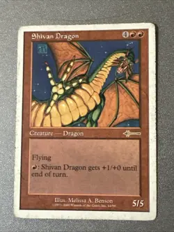 Shivan Dragon X1 Played Condition See Pics Front Back Mtg - Image 1