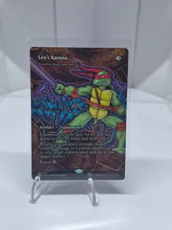 MTG Teenage Mutant Ninja Turtles Leo's Katana Borderless Foil - Image 1