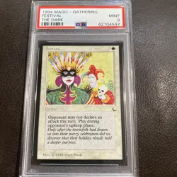 PSA 9 Festival, The Dark, Magic the Gathering MTG Vintage 1994 Mint - Image 1