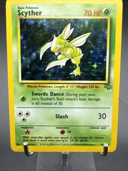 Pokemon Jungle Scyther 10/64 Holo Rare 2000s WOTC Base Set Vintage - Image 3