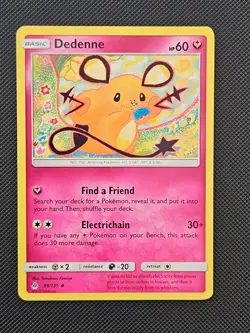 DEDENNE 88/131 UC FORBIDDEN LIGHT POKEMON NM/M 2018 - Image 1