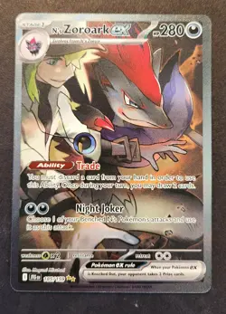 N's Zoroark ex 185/159 Journey Together SIR Pokemon TCG - Image 1