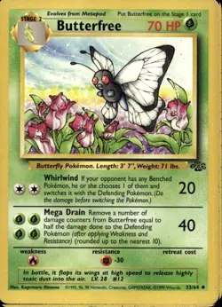 Butterfree 33/64 Uncommon WOTC Jungle Pokemon - Image 1