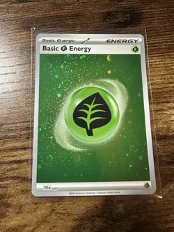 Pokemon TCG 151 Grass Energy with 4 Swirls Mew 2023 - Image 1
