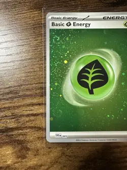 Pokemon TCG 151 Grass Energy with 4 Swirls Mew 2023 - Image 2