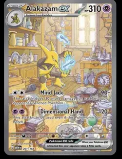 Pokemon Alakazam EX 201/165 Scarlet & Violet 151 Illustration MINT - Image 1
