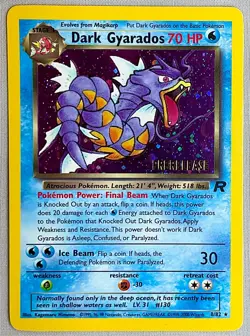 Pokemon PRERELEASE Dark Gyarados #8/82 Holo Rare - 2000 Team Rocket - NM to MT! - Image 1