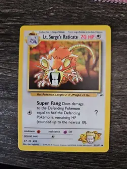 Lt. Surge's Raticate - 51/132 - Gym Heroes Pokemon 2000 - Image 1
