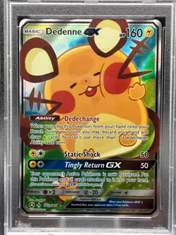 Dedenne GX 2019 Pokemon Sun & Moon PSA 9 Unbroken Bonds Promo #195a/214 - Image 2