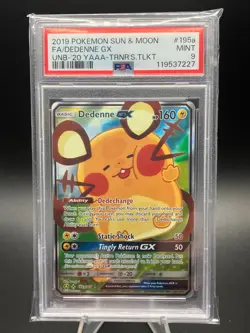 Dedenne GX 2019 Pokemon Sun & Moon PSA 9 Unbroken Bonds Promo #195a/214 - Image 5