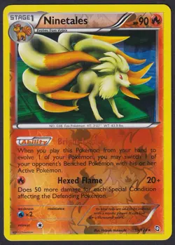 Pokemon Ninetales 19/124 Reverse Holo Dragons Exalted - Image 1