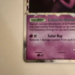 Pokemon TCG Espeon Prime Holo Ultra Rare Undaunted 81/90 2010 Stage 1 - Image 3