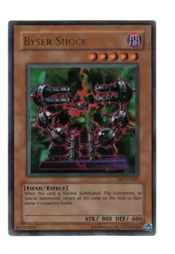 Yugioh- 1X Byser Shock - Ultra Rare - Unlimited - DR1-EN052 - Light Play - Image 1