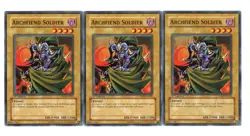 Yugioh- 3X Archfiend Soldier - Common - 1st Edition - YSDS-EN005 - Light Play - Image 1