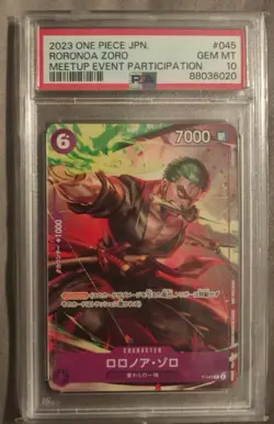 PSA 10 Roronoa Zoro P-045 Meet Up Event 2023 Japanese ONE PIECE Card - Image 1
