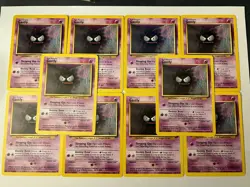 10x Pokemon Gastly Base Set Cards 50/102 Common Unlimited - Image 1