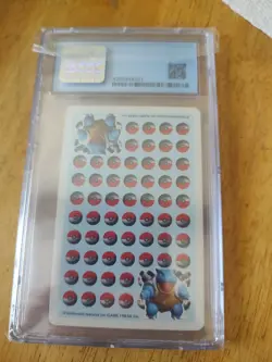 Nine Of Clubs Pokemon Playing Cards 1998 Japanese Blue 3D Deck 9 - Image 2
