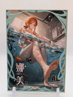 One Piece CCG Nami Bath 🛁 Tub Metal Card ! - Image 1