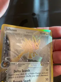 2005 Pokemon card LP EX Delta Species Jolteon Reverse Holo #7/113 - Image 4