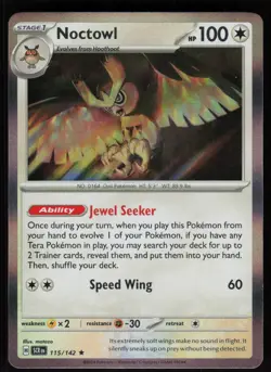 Noctowl Rare Prize Pack Series Cards 115/142 NM - Image 1