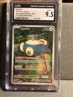 CGC 9.5 Min+ Snorlax 051 Sv: Scarlet & Violet Promo Cards Elite Trainer BoxPromo - Image 1