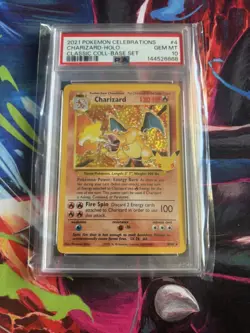 2021 POKEMON CELEBRATIONS CLASSIC COLLECTION #4 CHARIZARD-HOLO PSA 10 NICE CERT - Image 1