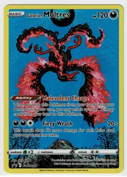 Galarian Moltres SWSH284 Pokemon Crown Zenith Sword & Shield Black Star Promo - Image 1