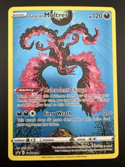 Galarian Moltres SWSH284 Pokemon Crown Zenith Sword & Shield Black Star Promo - Image 3