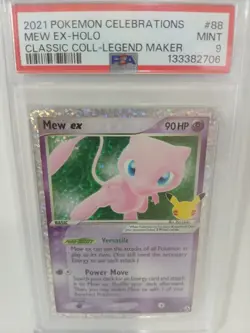 2021 Pokemon Celebrations Mew EX Holo 88/92 PSA 9 - Image 1