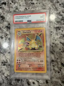 Pokemon Charizard Holo Rare Base Set #4 PSA 9 - Image 1