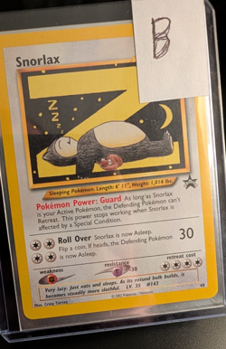 2002 Pokemon League Snorlax #49 WOTC Black Star Promo - Image 4