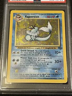 1999 Pokemon Vaporeon Holo #12 PSA 6 - Image 3