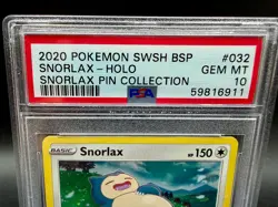 Pokemon Sword And Shield Promo Snorlax SWSH032 Gem Mint PSA 10 (Pop 18) - Image 2