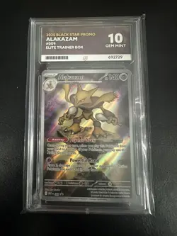 Pokemon - Alakazam 009 - Black Star Promo - Mega Evolution ETB - Graded - ACE 10 - Image 1