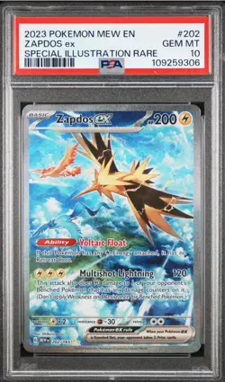 Pokemon Zapdos ex Sv: Scarlet & Violet 151 202/165 PSA 10 Holo Special Illustra… - Image 1