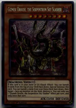 Gizmek Orochi, the Serpentron Sky Slasher Secret Rare Rising Rampage RIRA-EN029 - Image 1