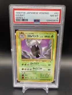 Pokemon PSA 8 MINT Golbat 1998 Vending Series 1 Japanese Promo Card #42 - Image 1