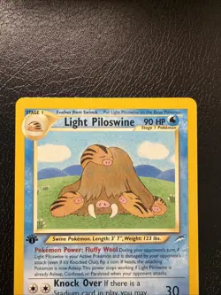 Light Piloswine 1st Edition 26/105 Neo Destiny Vintage Pokemon Card WOTC TCG LP - Image 2