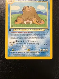 Light Piloswine 1st Edition 26/105 Neo Destiny Vintage Pokemon Card WOTC TCG LP - Image 3