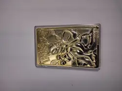 1999 Pokemon Mewtwo Metal Card Bar Gold-Plated Burger King Promo - Image 2